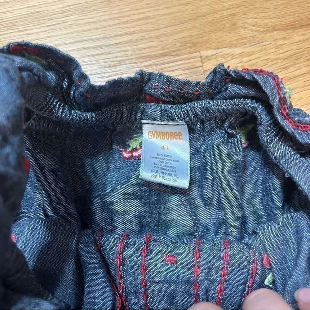 4T Girls Dress Bundle Gymboree Denim Cherry Lot Old Navy Red Floral Striped